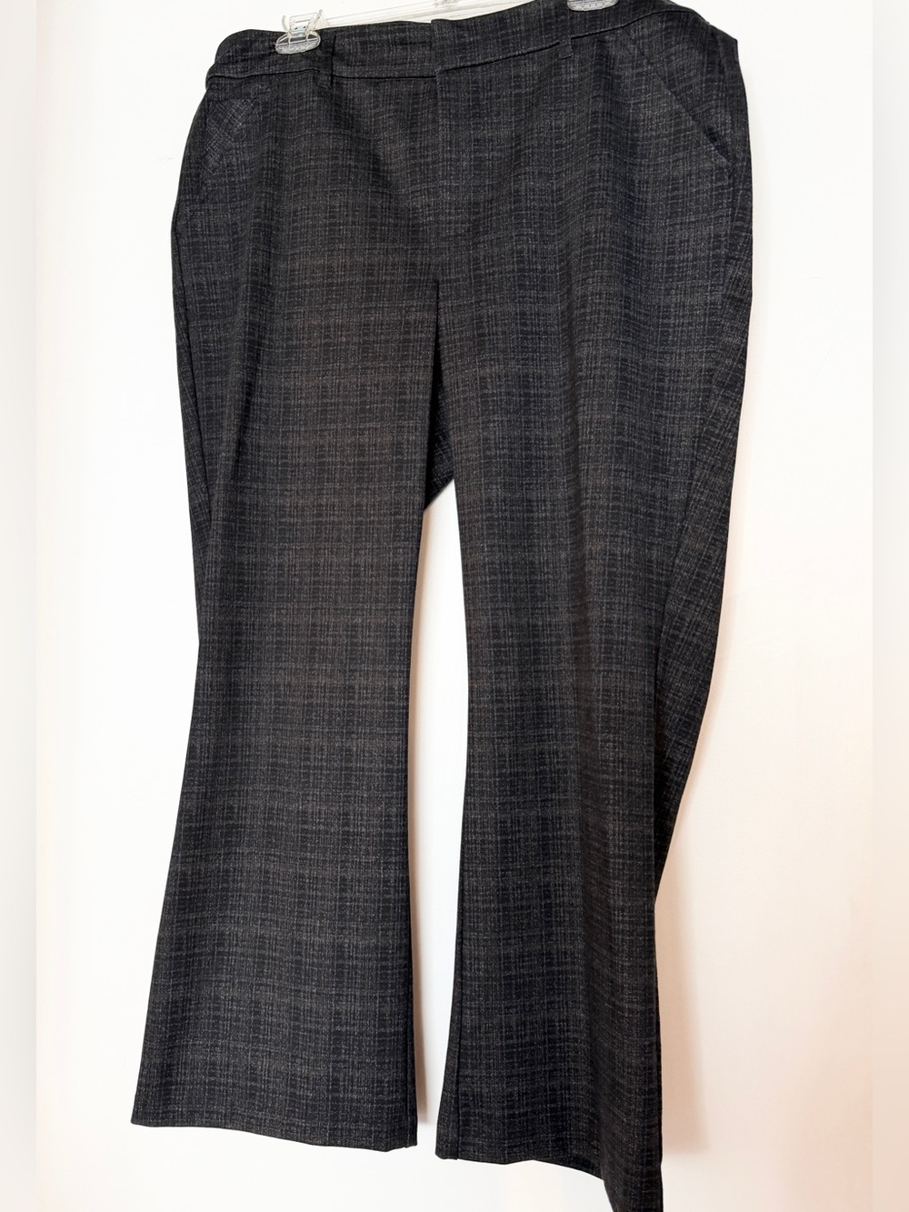 Democracy Gray Plaid Boot Cut Dress Pants